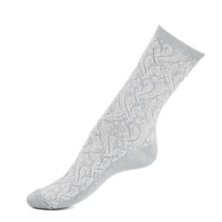 La volute – chaussettes femme – coton gris par la marque Maison Broussaud Maison Broussaud - La volute – chaussettes femme – coton gris