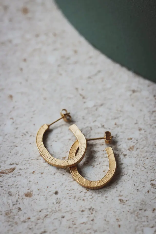 LE SOU FRANÇAIS - Boucles d’oreilles – Les Demi Bastilles Or