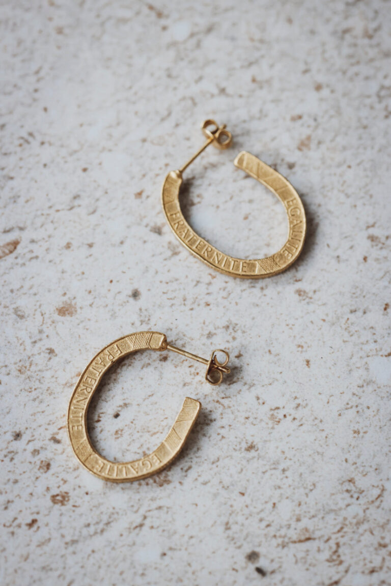Le Sou Français - Boucles d'oreilles - Les Demi Bastilles Or