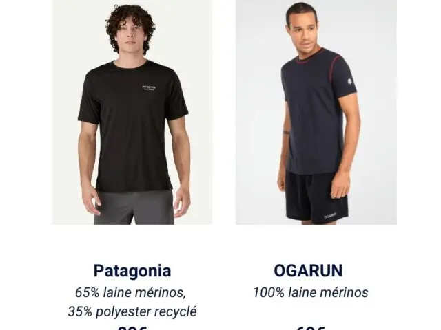 Marques de France T shirts techniques Patagonia vs Ogarun Le match des t-shirts techniques entre Patagonia vs Ogarun