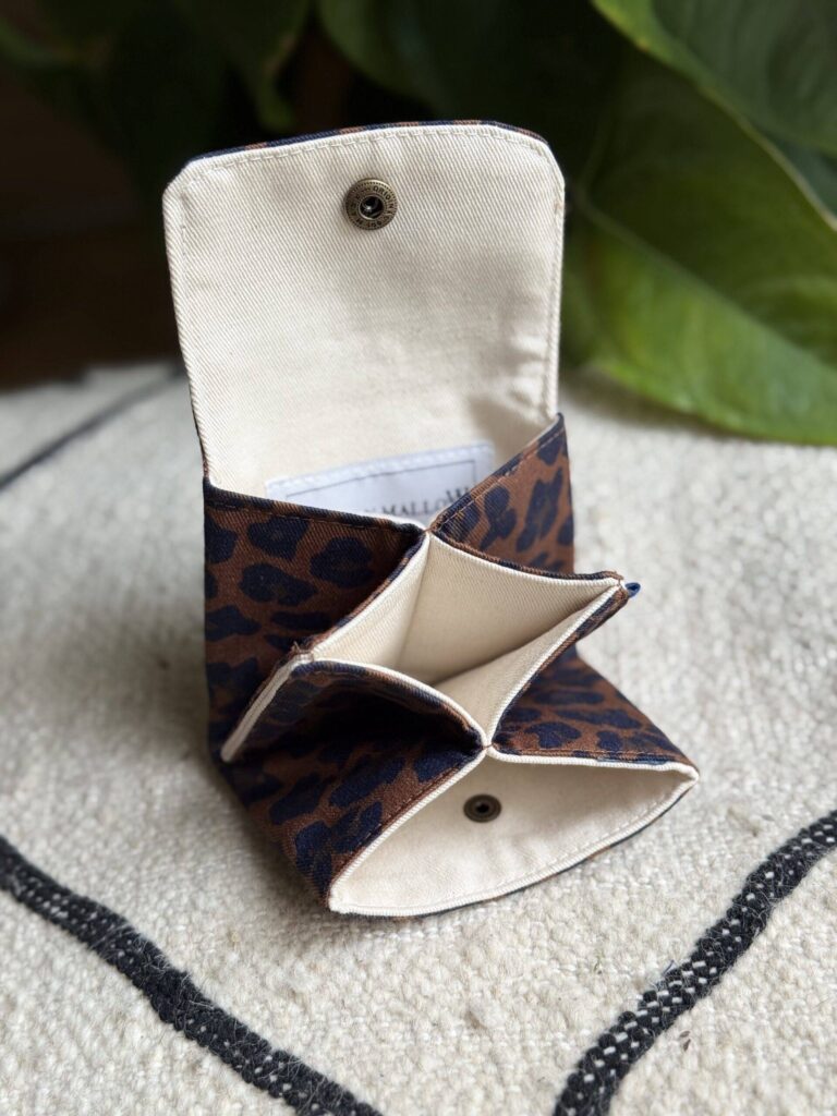 Maison Mallow - Mini Portefeuille Léopard Bleu