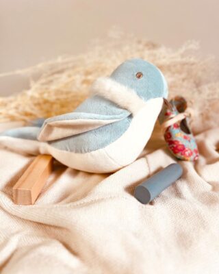 Pamplemousse Peluches - Oiseau d’éveil Bleu