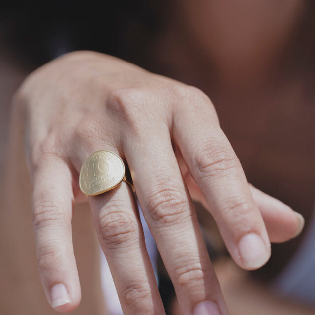 Le Sou Français - Bague - La Bordelaise courbée Or 10 Cts