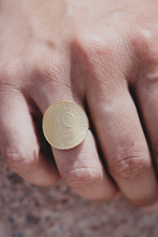 LE SOU FRANÇAIS - Bague  La Bordelaise courbée Or 10 Cts