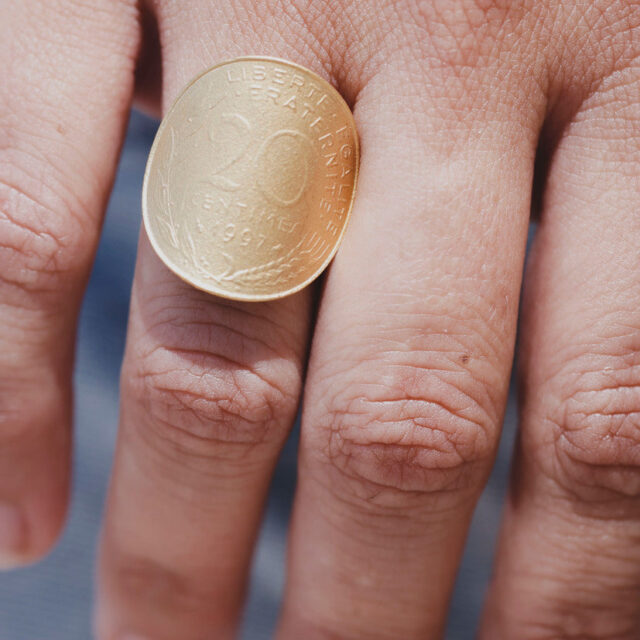 Le Sou Français - Bague - La Bordelaise courbée Or 20 Cts