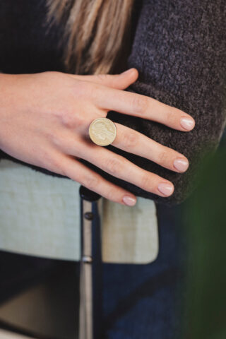 LE SOU FRANÇAIS - Bague  Louise 1 Franc Or