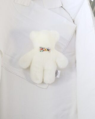 Pamplemousse Peluches - Peluche Ours Robertto Blanc