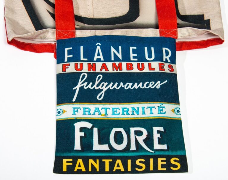 Maron Bouillie - Sac shopping alphabet lettre F - made France Abécédaire