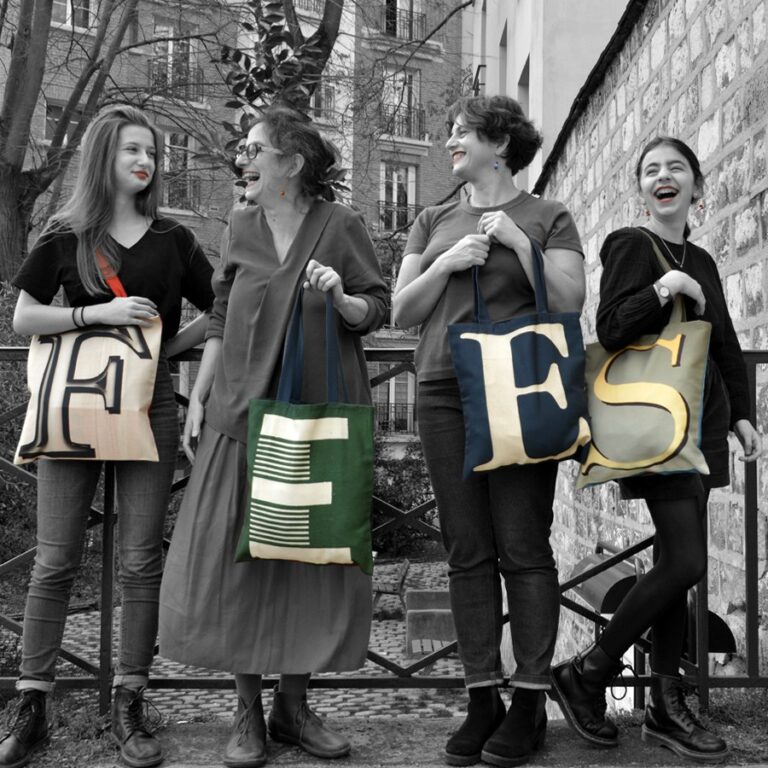 Maron Bouillie - Sac shopping alphabet lettre F - made France Abécédaire