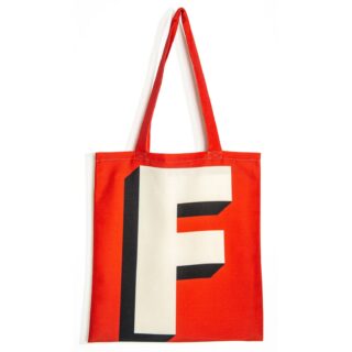 Sac shopping alphabet lettre F – made France Abécédaire par la marque Maron Bouillie Maron Bouillie - Sac shopping alphabet lettre F – made France Abécédaire
