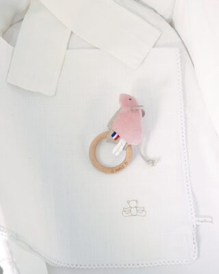 Hochet Souris Rose par la marque Pamplemousse Peluches Pamplemousse Peluches - Hochet Souris Rose