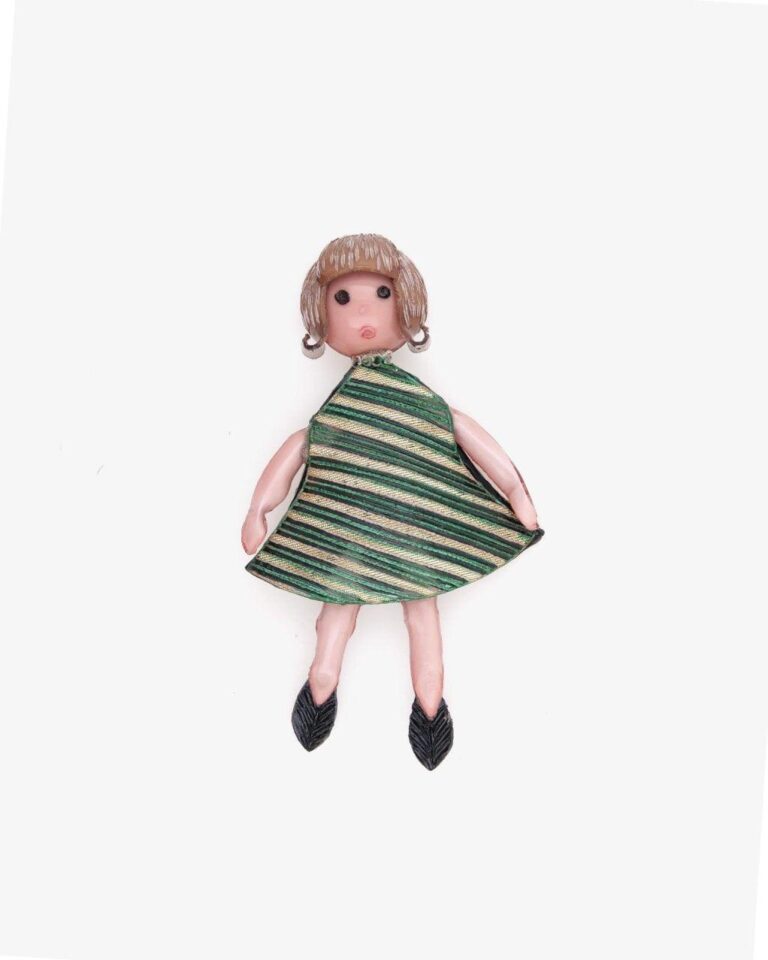 Ciléa Paris - Broche accessoire de mode couture verte Tifille