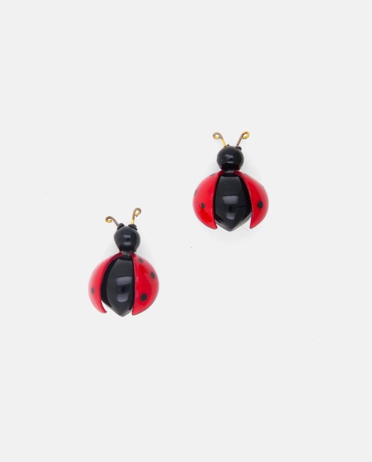 Ciléa Paris - Bijoux boucles d'oreilles courtes coccinelle Belle