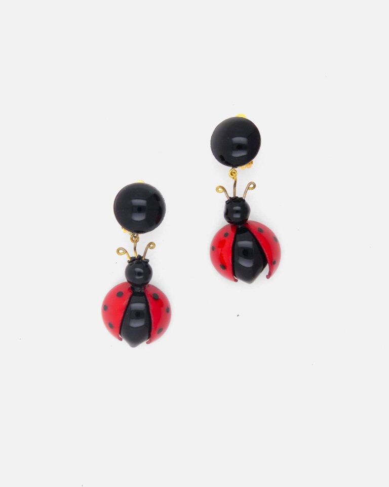 Ciléa Paris - Boucle d'oreille coccinelle pendante Belle