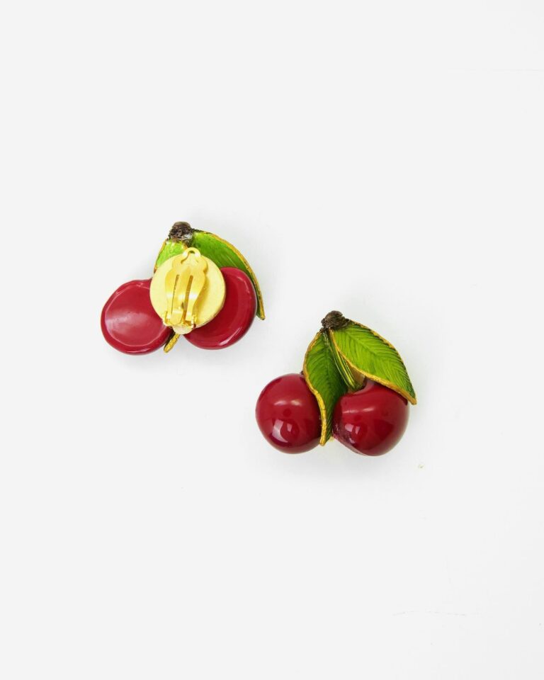 Ciléa Paris - Boucles d’oreilles rouges cerises Napoléon