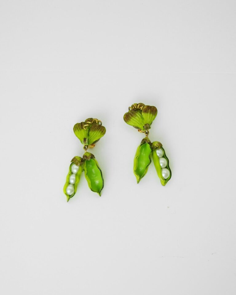 Ciléa Paris - Boucles d’oreilles pendantes originales Petits Pois