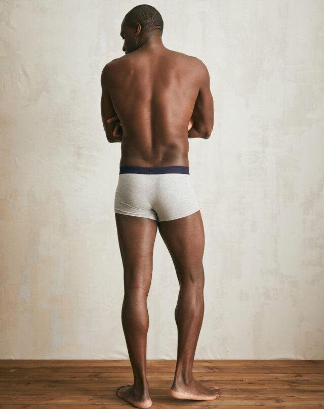 Lemahieu - Boxer court en Coton BIO - Gris - Terracotta - Homme