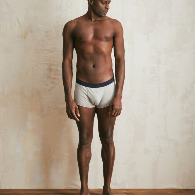 Lemahieu - Boxer court en Coton BIO - Gris - Terracotta - Homme