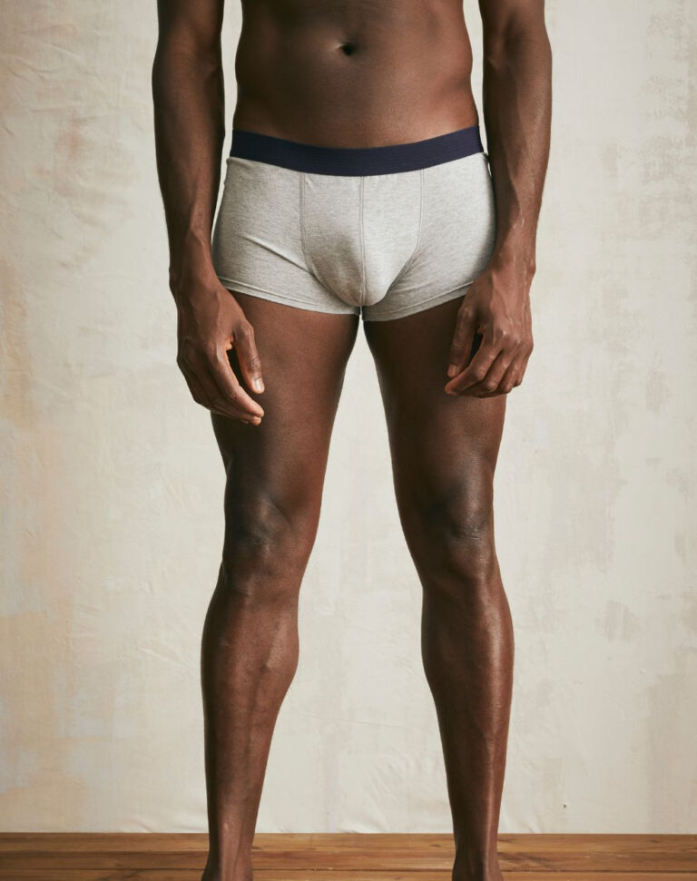 Lemahieu - Boxer court en Coton BIO - Gris - Terracotta - Homme