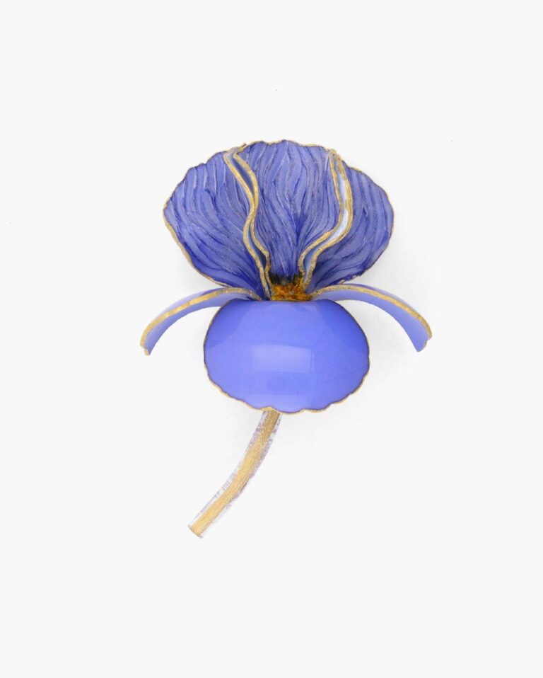 Ciléa Paris - Broche fleur Iris satin