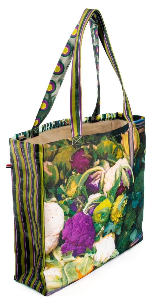 Maron Bouillie - Cabas du marché Choux – Bananes – sac cabas made in France