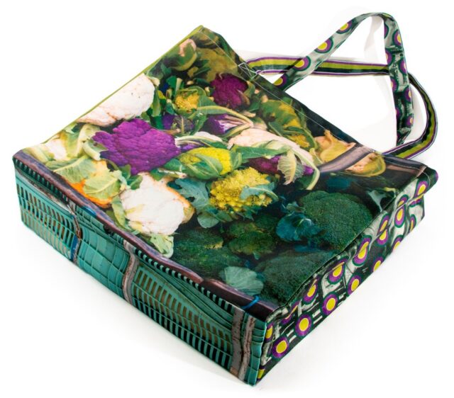 Maron Bouillie - Cabas du marché Choux – Bananes – sac cabas made in France