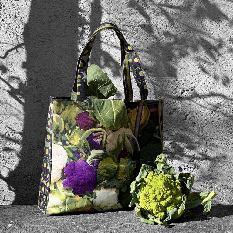 Maron Bouillie - Cabas du marché Choux – Bananes – sac cabas made in France