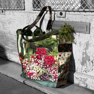 Maron Bouillie - Cabas du marché “Radis – Carottes” – sac cabas made in France