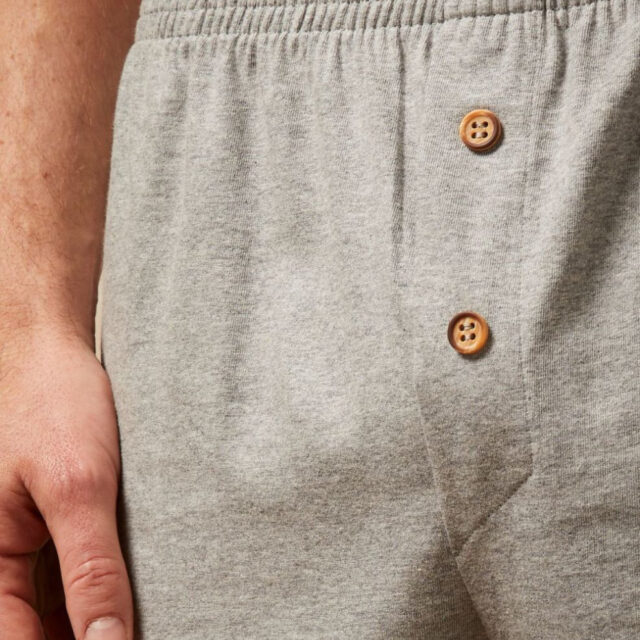 Lemahieu - Caleçon court en Coton BIO - Gris - Terracotta - Homme