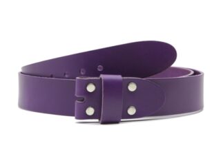 La Guêpe - Ceinture sans boucle cuir violet  40 mm  1003 Choisir