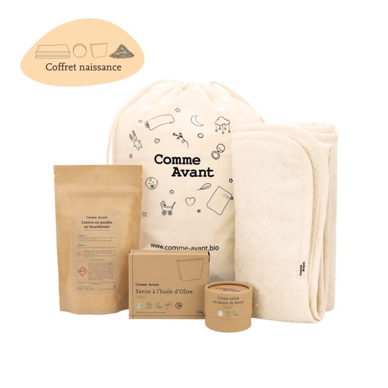 Comme Avant - Coffret Cadeau Naissance et Bébé - Bio et Naturel - Fabrication Française