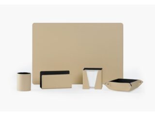Coffret à rebord 60cm en cuir beige – COF-600-60 par la marque LAVOISIER Maroquinier LAVOISIER Maroquinier - Coffret à rebord 60cm en cuir beige – COF-600-60