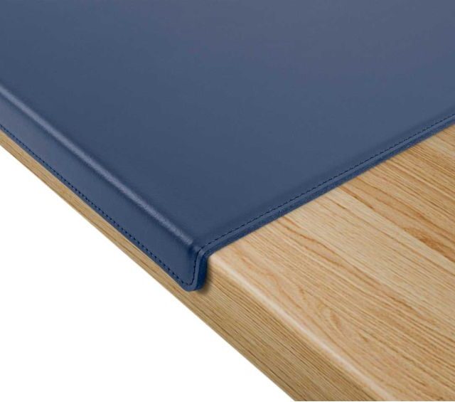 Lavoisier Maroquinier - Coffret à rebord 60cm en cuir bleu - COF-600-60