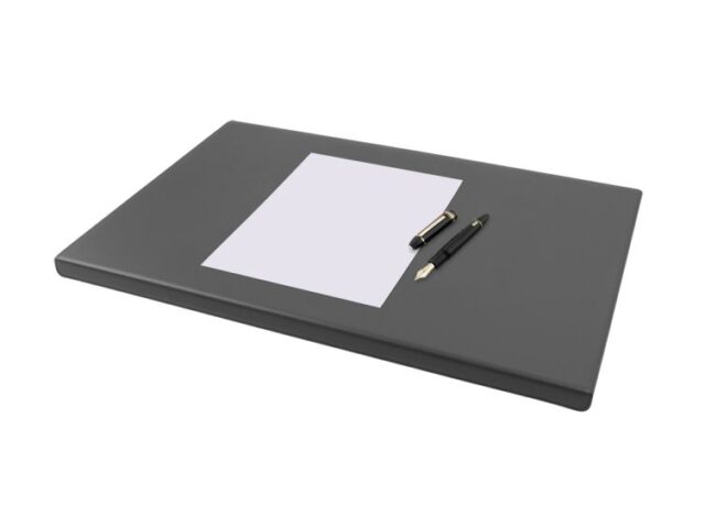 Lavoisier Maroquinier - Coffret à rebord 50cm en cuir gris - COF-600-50