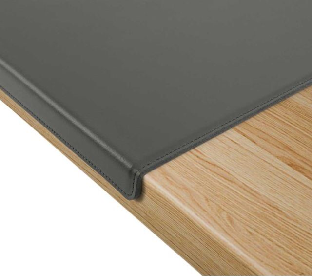 Lavoisier Maroquinier - Coffret à rebord 50cm en cuir gris - COF-600-50