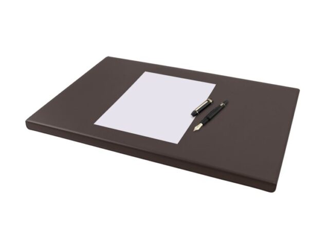 Lavoisier Maroquinier - Coffret à rebord 50cm en cuir marron foncé - COF-600-50