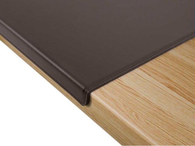 Lavoisier Maroquinier - Coffret à rebord 60cm en cuir marron foncé - COF-600-60