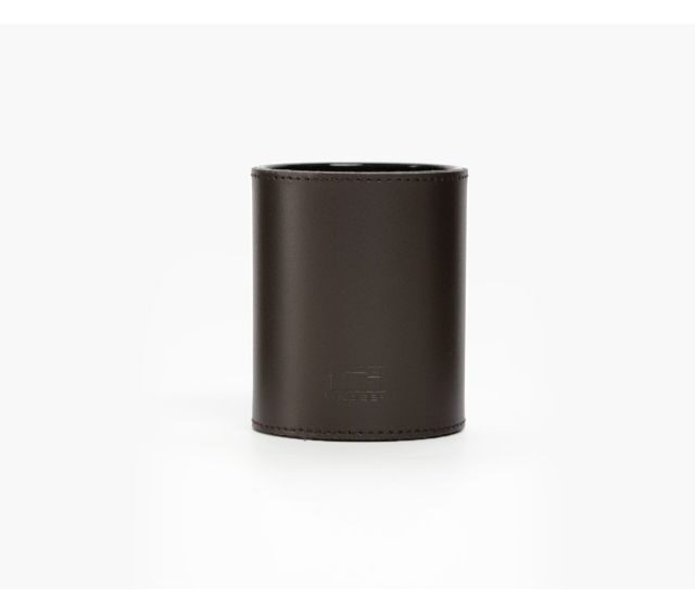 Lavoisier Maroquinier - Coffret à rebord 60cm en cuir marron foncé - COF-600-60