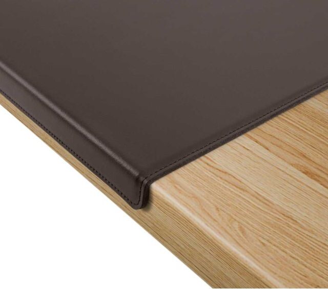 Lavoisier Maroquinier - Coffret à rebord 50cm en cuir marron foncé - COF-600-50