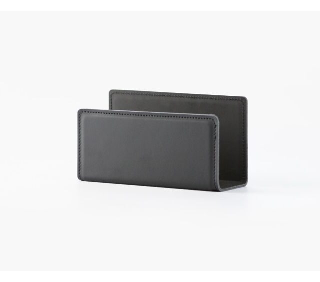 Lavoisier Maroquinier - Coffret à rebord 50cm en cuir noir - COF-600-50