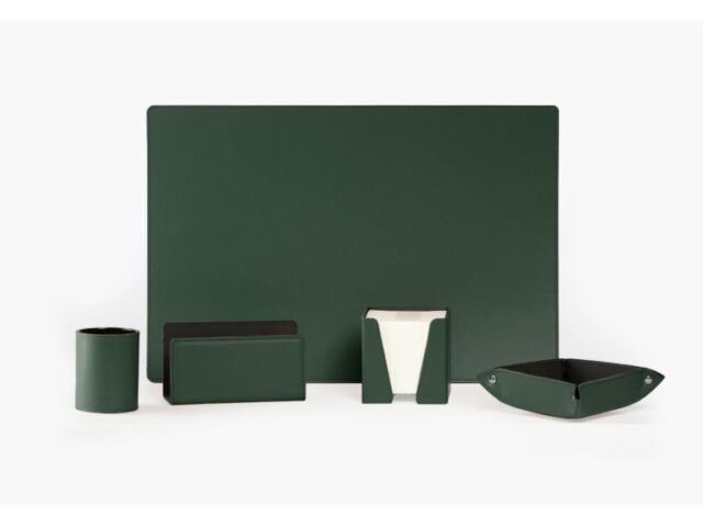 LAVOISIER Maroquinier - Coffret à rebord 50cm en cuir vert – COF-600-50