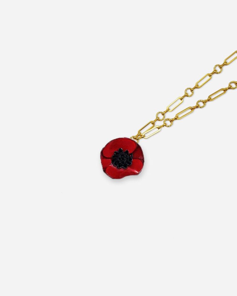 Ciléa Paris - Collier pendentif sautoir fantaisie Anémone - Mini