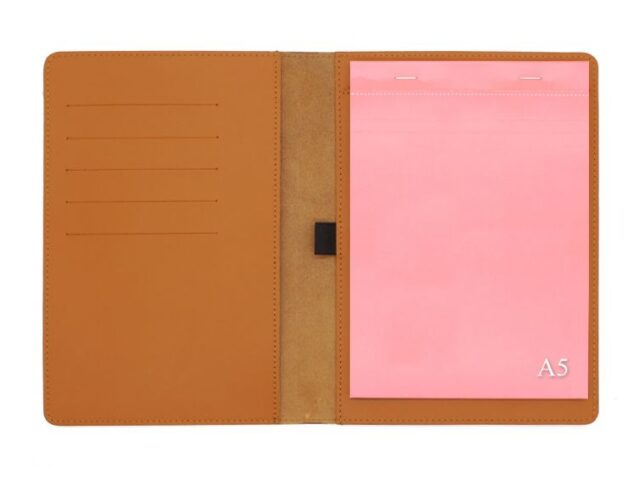 Lavoisier Maroquinier - Conférencier A5 en cuir gold