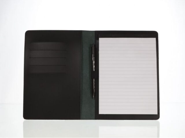 Lavoisier Maroquinier - Conférencier A5 en cuir noir