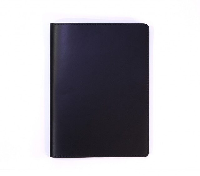 Lavoisier Maroquinier - Conférencier A5 en cuir noir