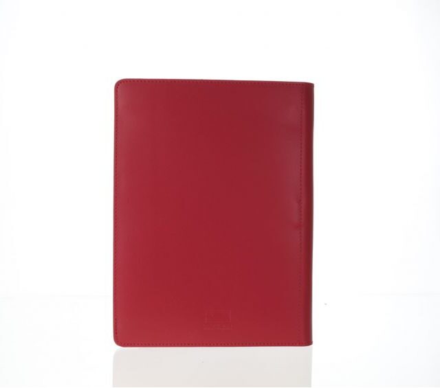 Lavoisier Maroquinier - Conférencier A5 en cuir rouge coquelicot