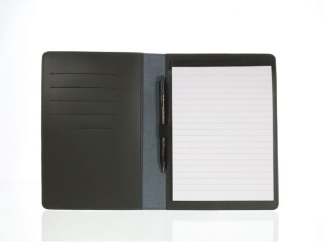 Lavoisier Maroquinier - Conférencier A5 en cuir vert anglais