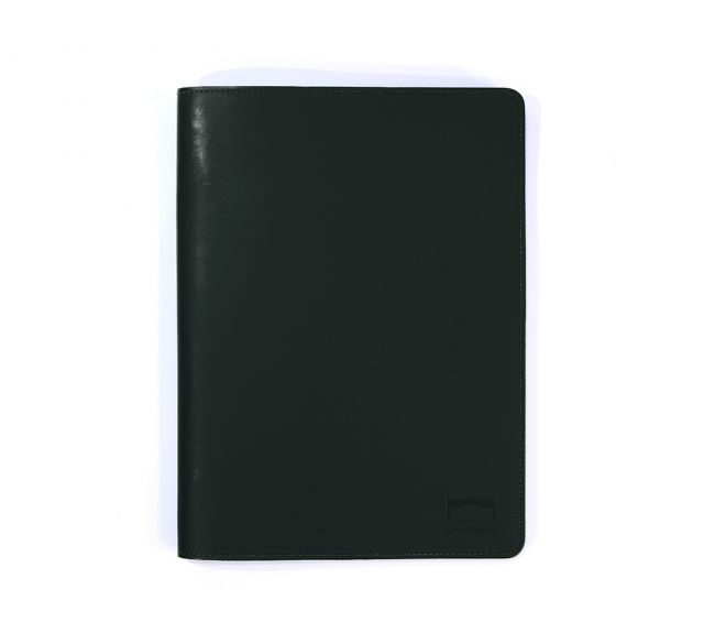 Lavoisier Maroquinier - Conférencier A5 en cuir vert anglais