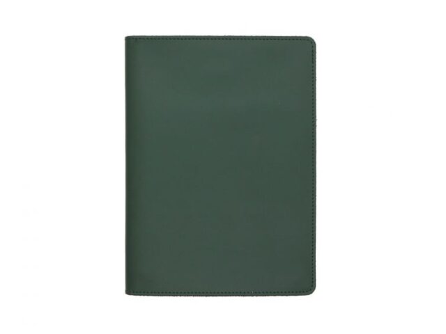 LAVOISIER Maroquinier - Conférencier A5 en cuir vert anglais
