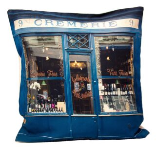 Maron Bouillie - Housse de coussin Paris – made in France – Cremerie